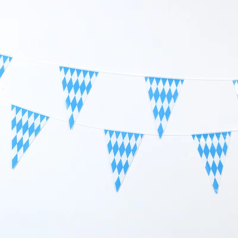 Wholesale Custom Logo Printing Pennant String Shape Bunting PVC Flag